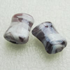 Hand-Made Lampwork Beads, rectangle 20x15mm,8mm Hole:About 2mm, Sold by PC 