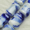 Hand-Made Lampwork Beads, rectangle 20x15mm,8mm Hole:About 2mm, Sold by PC 