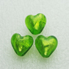 Silver Foil Lampwork Beads, heart 13x13mm,8.5mm Hole:Approx 1.5mm, Sold by PC