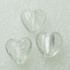 Silver Foil Lampwork Beads, heart 13x13mm,8.5mm Hole:Approx 1.5mm, Sold by PC