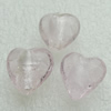 Silver Foil Lampwork Beads, heart 13x13mm,8.5mm Hole:Approx 1.5mm, Sold by PC