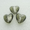 Silver Foil Lampwork Beads, heart 13x13mm,8.5mm Hole:Approx 1.5mm, Sold by PC