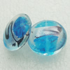 Silver Foil Lampwork Beads, oblate 20mm,10mm Hole:Approx 2mm, Sold by PC