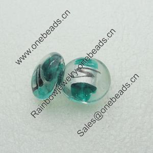 Silver Foil Lampwork Beads, oblate 20mm,10mm Hole:Approx 2mm, Sold by PC