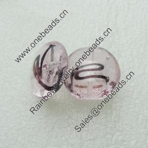 Silver Foil Lampwork Beads, oblate 20mm,10mm Hole:Approx 2mm, Sold by PC