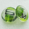 Silver Foil Lampwork Beads, oblate 20mm,10mm Hole:Approx 2mm, Sold by PC