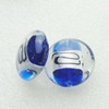 Silver Foil Lampwork Beads, oblate 20mm,10mm Hole:Approx 2mm, Sold by PC