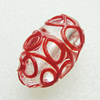 Hand-Made Lampwork Beads, oval 17x25mm Hole:About 2mm, Sold by PC