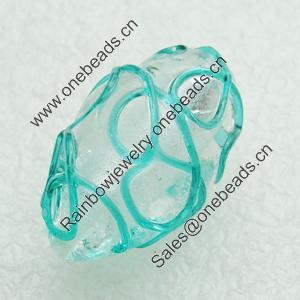 Hand-Made Lampwork Beads, oval 17x25mm Hole:About 2mm, Sold by PC