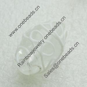 Hand-Made Lampwork Beads, oval 17x25mm Hole:About 2mm, Sold by PC