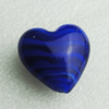 Hand-Made Lampwork Beads, heart 28x28mm,thickness 16mm Hole:About 2mm, Sold by PC 