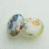 Gold Foil Lampwork Beads, Round 20mm,thickness10mm Hole: About 2mm, Sold by PC