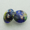 Gold Foil Lampwork Beads, Round 20mm,thickness10mm Hole: About 2mm, Sold by PC