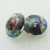 Gold Foil Lampwork Beads, Round 20mm,thickness10mm Hole: About 2mm, Sold by PC