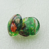 Gold Foil Lampwork Beads, Round 20mm,thickness10mm Hole: About 2mm, Sold by PC