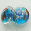 Gold Foil Lampwork Beads, Round 20mm,thickness10mm Hole: About 2mm, Sold by PC