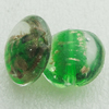 Gold Foil Lampwork Beads, Round 20mm,thickness10mm Hole: About 2mm, Sold by PC