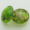 Gold Foil Lampwork Beads, Round 20mm,thickness10mm Hole: About 2mm, Sold by PC