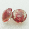 Gold Foil Lampwork Beads, Round 20mm,thickness10mm Hole: About 2mm, Sold by PC