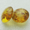 Gold Foil Lampwork Beads, Round 20mm,thickness10mm Hole: About 2mm, Sold by PC