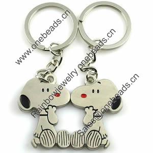 Zinc Alloy Lover keyring, Pendant Size 25mm-40mm, Length Approx:3.5inch-4inch, Sold by Pair