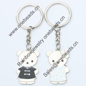 Zinc Alloy Lover keyring, Pendant Size 25mm-40mm, Length Approx:3.5inch-4inch, Sold by Pair