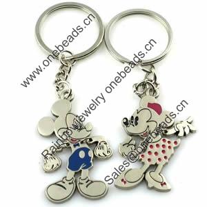 Zinc Alloy Lover keyring, Pendant Size 25mm-40mm, Length Approx:3.5inch-4inch, Sold by Pair