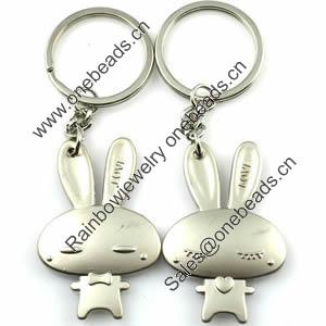 Zinc Alloy Lover keyring, Pendant Size 25mm-40mm, Length Approx:3.5inch-4inch, Sold by Pair