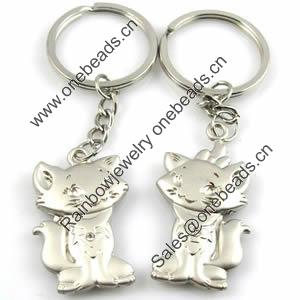 Zinc Alloy Lover keyring, Pendant Size 25mm-40mm, Length Approx:3.5inch-4inch, Sold by Pair