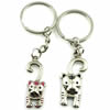 Zinc Alloy Lover keyring, Pendant Size 25mm-40mm, Length Approx:3.5inch-4inch, Sold by Pair