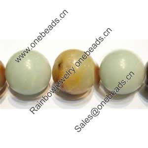 Gemstone beads, amazonite(multicolor), round, 14mm, Sold per 16-inch Strand