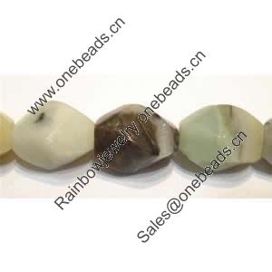 Gemstone beads, amazonite(multicolor), twist rice, 12x16mm, Sold per 16-inch Strand