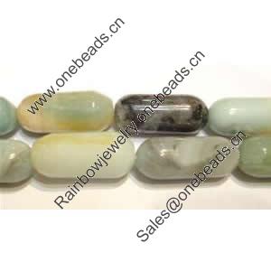 Gemstone beads, amazonite(multicolor), tube, 8x20mm, Sold per 16-inch Strand