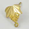 Copper Earrings, Fashion Jewelry Findings Lead-free, 15x13x2mm, Sold by Bag