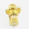 Copper European Style Beads, Fashion Jewelry Findings, Lead-free, angle 13x10x8mm Hole:5mm, Sold by Bag