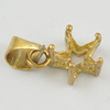 Copper Pendant Bails, Fashion Jewelry Findings, Lead-free, star 15x7x5mm, Sold by Bag