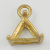 Copper Pendant Settings, Fashion Jewelry Findings, triangle 10x8x5mm, Sold by Bag