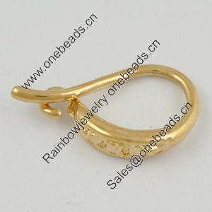 Copper Earrings, Fashion Jewelry Findings Lead-free, 13x2x7mm, Sold by Bag