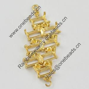 Copper Earrings, Fashion Jewelry Findings Lead-free, 33x13x3mm, Sold by Bag