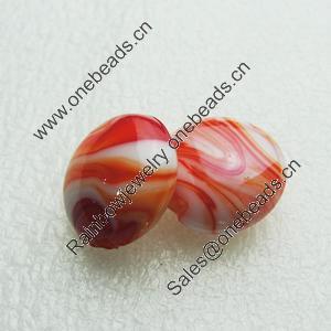 Hand-Made Lampwork Beads, flat round 20mm,thickness:10mm Hole:About 2mm, Sold by PC 