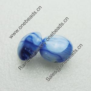 Hand-Made Lampwork Beads, flat round 20mm,thickness:10mm Hole:About 2mm, Sold by PC 