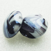 Hand-Made Lampwork Beads, flat round 20mm,thickness:10mm Hole:About 2mm, Sold by PC 