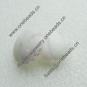 Hand-Made Lampwork Beads, flat round 20mm,thickness:10mm Hole:About 2mm, Sold by PC