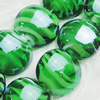 Hand-Made Lampwork Beads, flat round 15mm,thickness:8mm Hole:About 2mm, Sold by PC