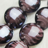 Hand-Made Lampwork Beads, flat round 15mm,thickness:8mm Hole:About 2mm, Sold by PC