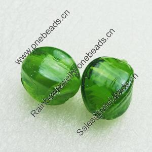 Hand-Made Lampwork Beads, cube 17x13mm Hole:About 2mm, Sold by PC