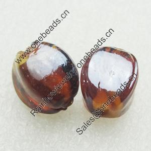 Hand-Made Lampwork Beads, cube 17x13mm Hole:About 2mm, Sold by PC