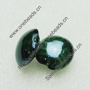 Hand-Made Lampwork Beads, flat round 20mm,thickness:10mm Hole:About 2mm, Sold by PC