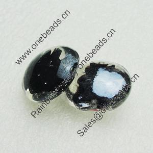 Hand-Made Lampwork Beads, flat round 20mm,thickness:10mm Hole:About 2mm, Sold by PC