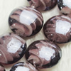 Hand-Made Lampwork Beads, flat round 20mm,thickness:10mm Hole:About 2mm, Sold by PC